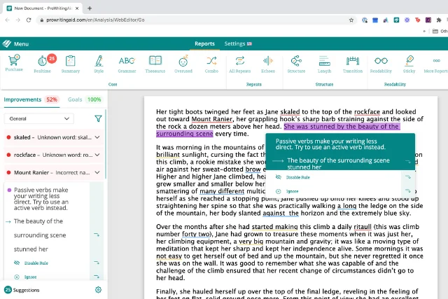 ProWriting est un assistant d'écriture alimenté par l'IA