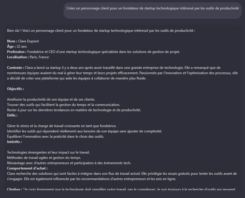 Invitations de développement de la personnalité du client