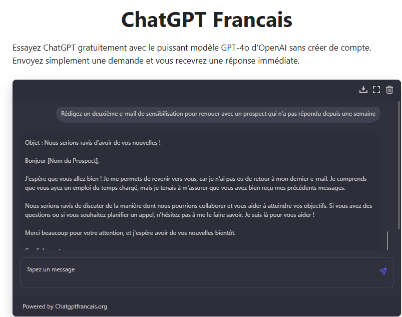 Invitations de messagerie de suivi